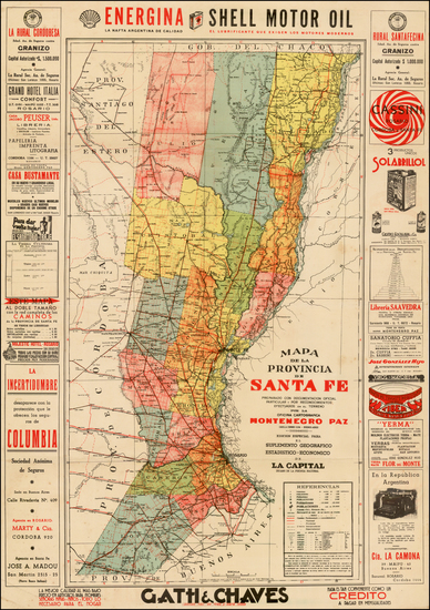 21-South America and Argentina Map By Oficina Cartografica Montenegro Paz 