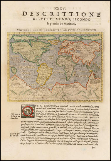 17-World and World Map By Giovanni Antonio Magini