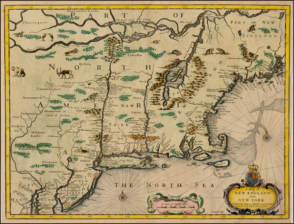 57-New England and Mid-Atlantic Map By John Speed