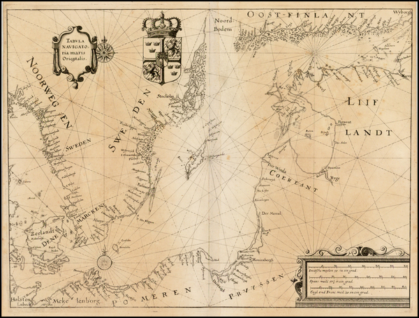 42-Baltic Countries, Scandinavia, Sweden, Denmark and Germany Map By Matheus Merian