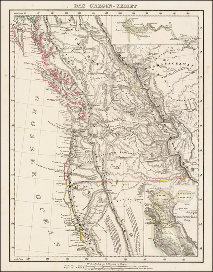 88-California and Canada Map By Carl Flemming