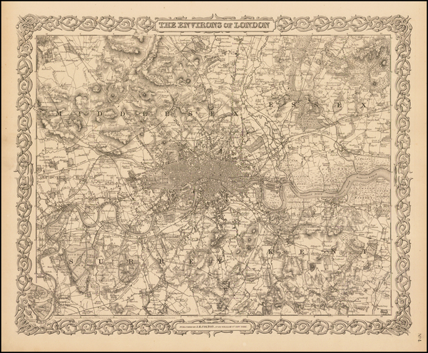 43-British Isles Map By Joseph Hutchins Colton