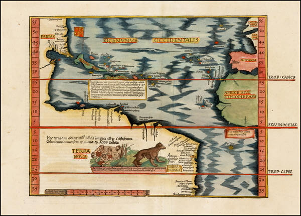 7-Atlantic Ocean, North America, South America and America Map By Lorenz Fries