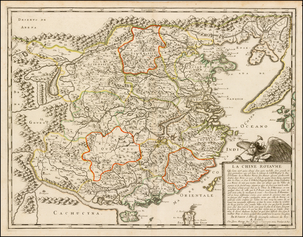 0-China and Korea Map By Nicolas Sanson