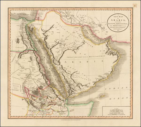 46-Middle East, North Africa and East Africa Map By John Cary