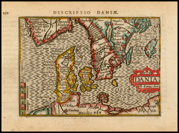 20-Scandinavia and Denmark Map By Petrus Bertius