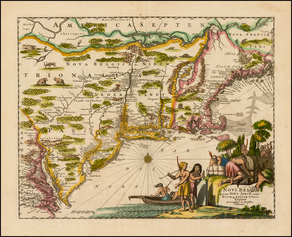 30-New England and Mid-Atlantic Map By John Ogilby