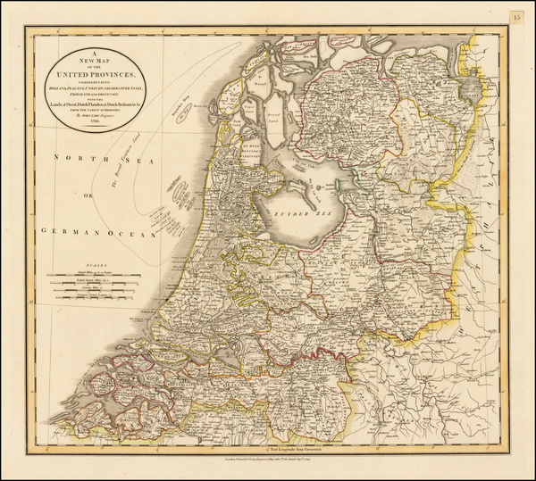 88-Netherlands Map By John Cary