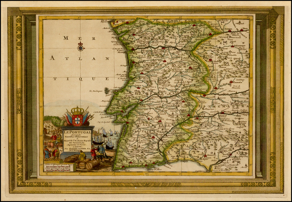 96-Portugal Map By Pieter van der Aa
