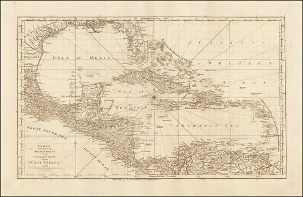 84-Florida, South, Caribbean and Central America Map By Laurie & Whittle