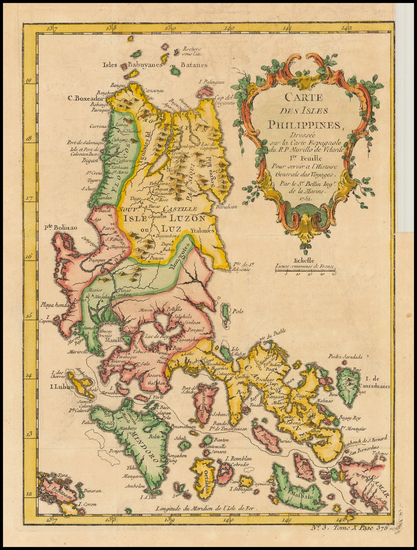 70-Philippines Map By Jacques Nicolas Bellin