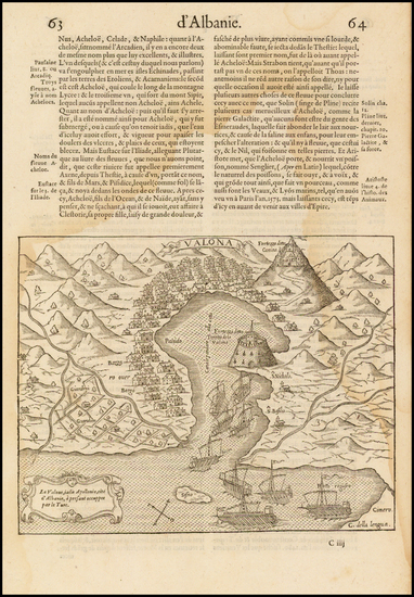 38-Balkans and Albania, Kosovo, Macedonia Map By Francois De Belleforest