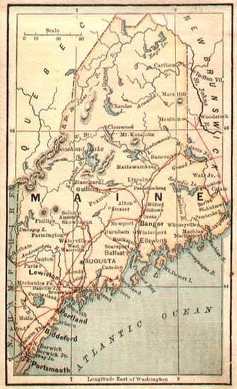 48-New England Map By The Bradstreet Company