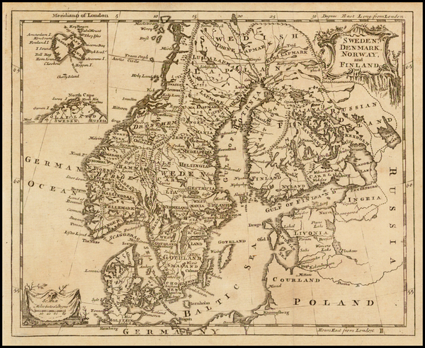 58-Scandinavia Map By Thomas Jefferys