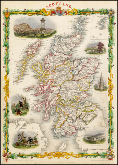 76-Scotland Map By John Tallis