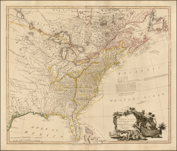 48-United States, Southeast, Midwest and Plains Map By William Faden