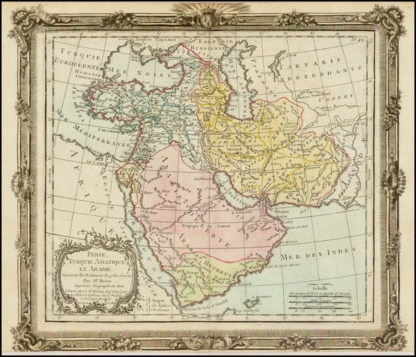 6-Middle East and Turkey & Asia Minor Map By Louis Brion de la Tour
