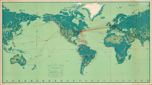 97-World and World Map By Pan American World Airways