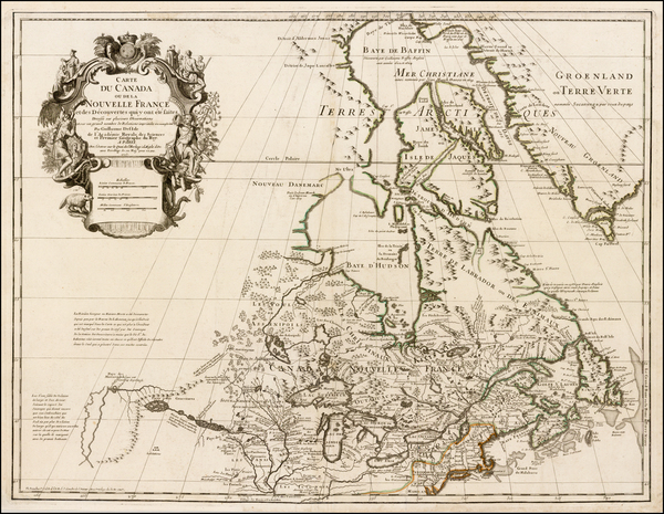 95-Midwest, Plains and Canada Map By Guillaume De L'Isle / Philippe Buache