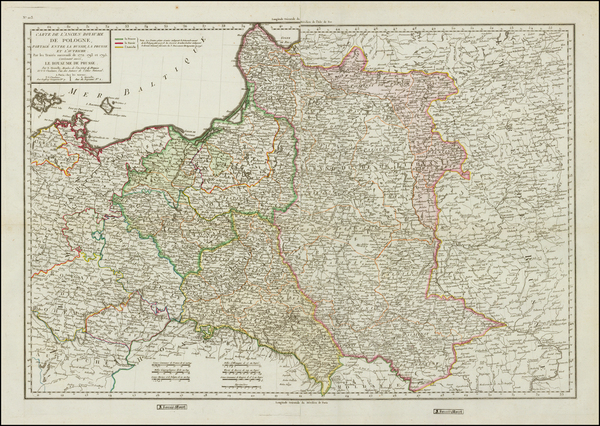 45-Poland Map By Pierre-Gilles Chanlaire  &  Edme Mentelle