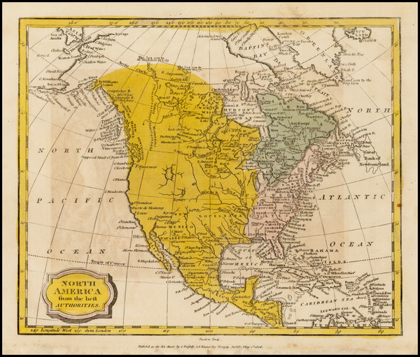 73-North America Map By Charles Brightly  &  E. Kinnersly