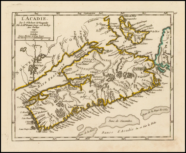 99-Canada Map By Gilles Robert de Vaugondy