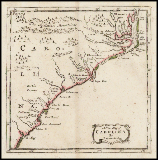 82-Southeast Map By Robert Morden