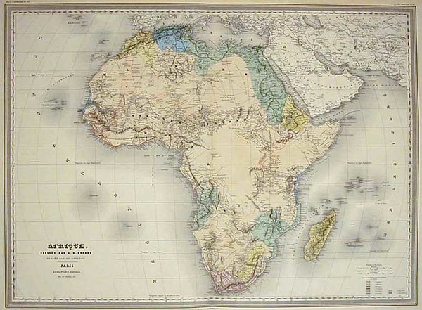 6-Africa and Africa Map By Adolphe Hippolyte Dufour