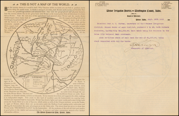 48-Idaho and Oregon Map By Weiser Commercial Club