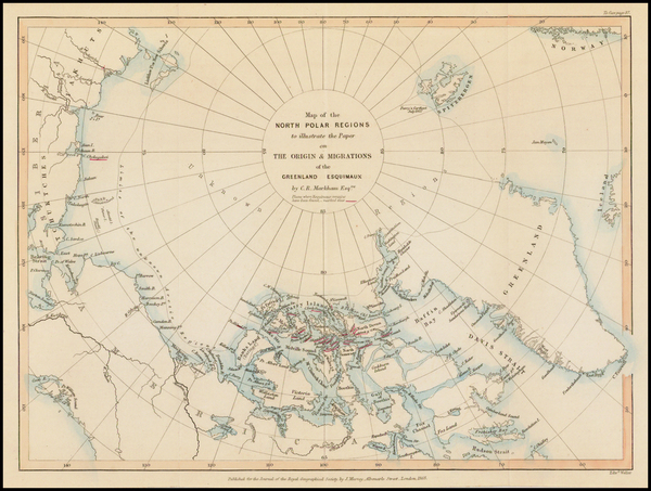 27-Polar Maps and Canada Map By Royal Geographical Society