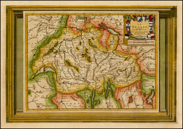 19-Switzerland Map By Pieter van der Aa