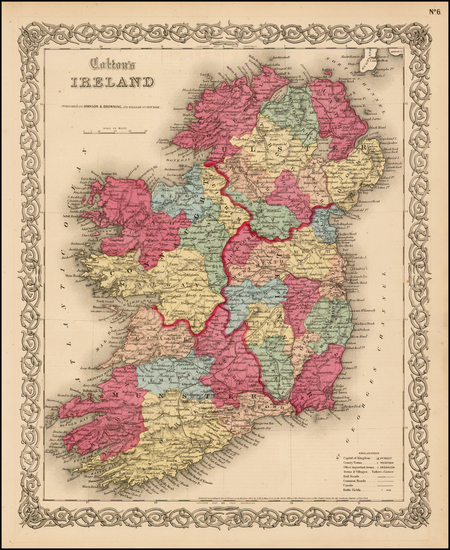 97-British Isles Map By Joseph Hutchins Colton