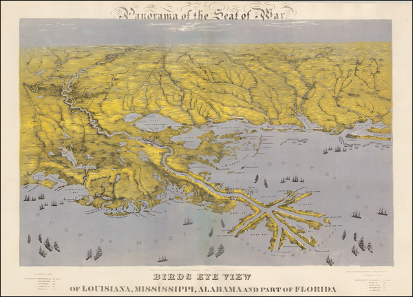 79-Florida and South Map By John Bachmann