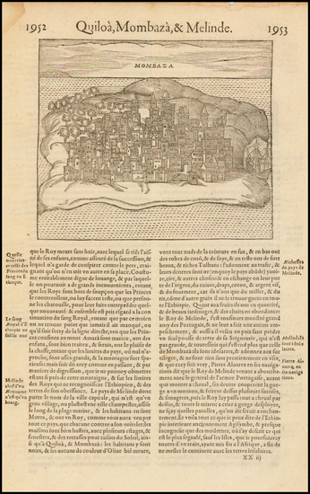 43-East Africa and African Islands, including Madagascar Map By Francois De Belleforest