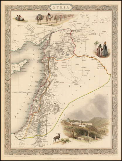 84-Middle East and Holy Land Map By John Tallis