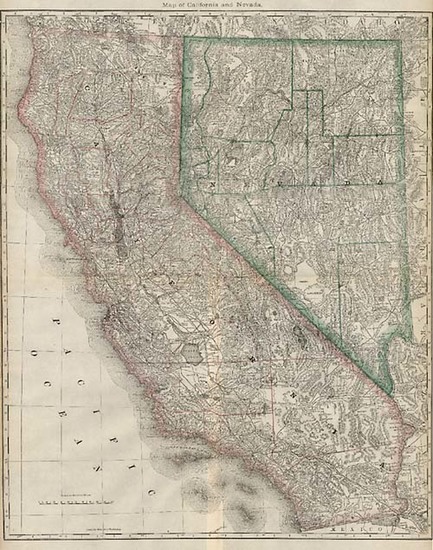 76-California Map By William Rand  &  Andrew McNally