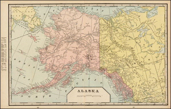 83-Alaska Map By George F. Cram