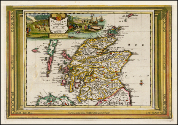 70-Scotland Map By Pieter van der Aa