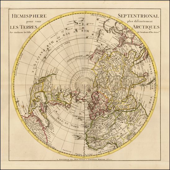 39-Northern Hemisphere and Polar Maps Map By Johannes Covens  &  Cornelis Mortier