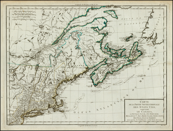 2-New England, Maine, Massachusetts and Canada Map By Mentelle  &  Pierre-Gilles Chanlaire