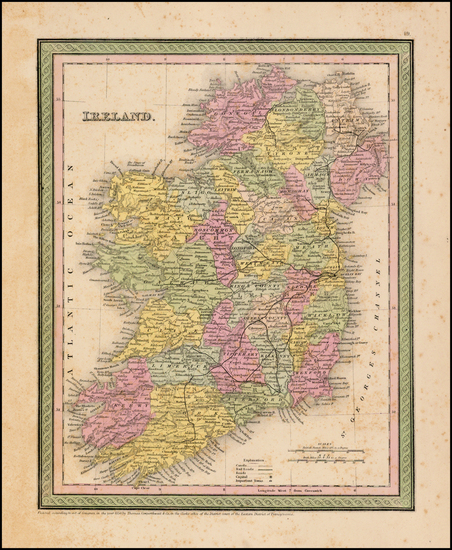 1-Ireland Map By Thomas, Cowperthwait & Co.