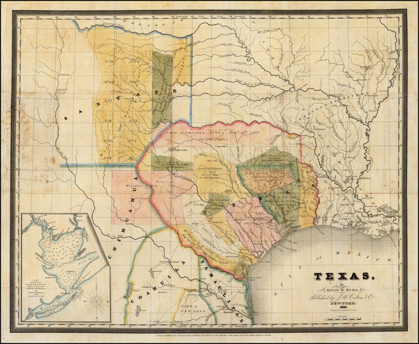 82-Texas Map By David Hugh Burr