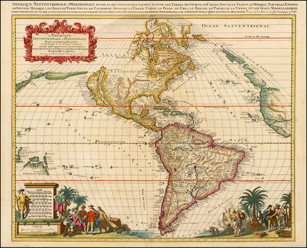 13-California as an Island and America Map By Gerard Valk