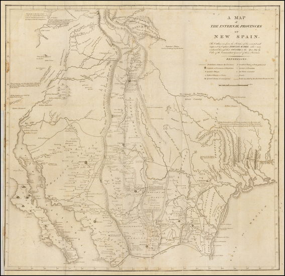 72-Texas, Southwest, Rocky Mountains and Baja California Map By Zebulon Montgomery Pike