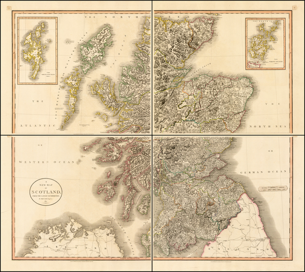 82-Scotland Map By John Cary