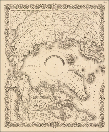 41-World and Polar Maps Map By Joseph Hutchins Colton