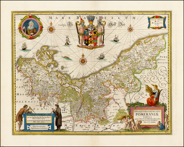 48-Baltic Countries and Germany Map By Henricus Hondius - Jan Jansson