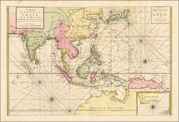 98-Indian Ocean, China, Japan, Korea, India, Southeast Asia, Philippines and Australia Map By Joha