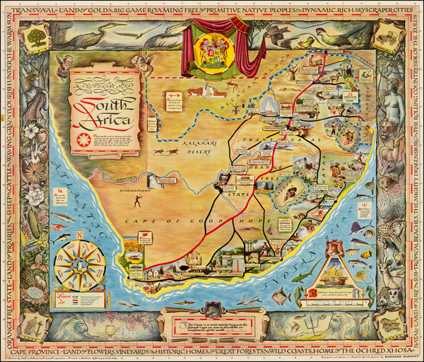 28-South Africa Map By Bernard Sargent