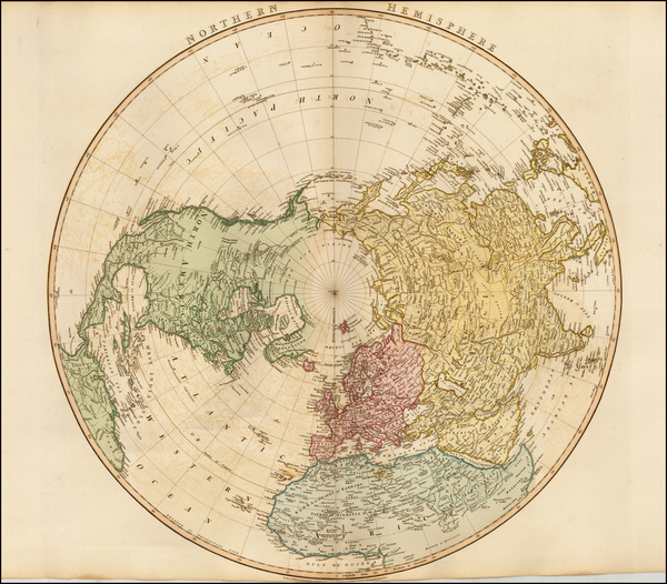 89-Northern Hemisphere and Polar Maps Map By William Faden